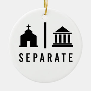 Separate Church and State Ceramic Tree Decoration