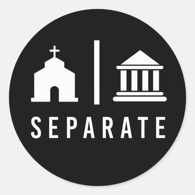 Separate Church and State Classic Round Sticker (Front)