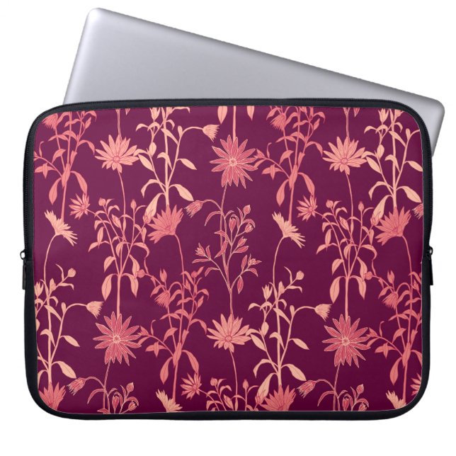 Separate Elements: Floral Vintage Laptop Sleeve (Front)