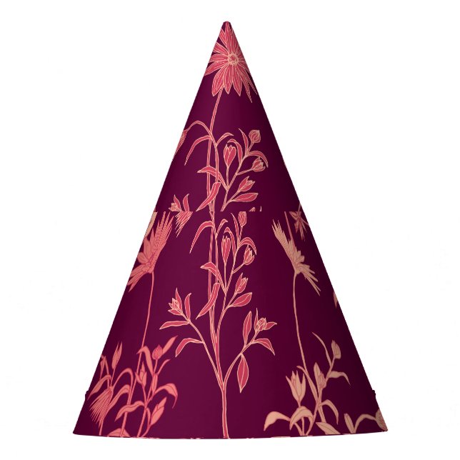 Separate Elements: Floral Vintage Party Hat (Front)