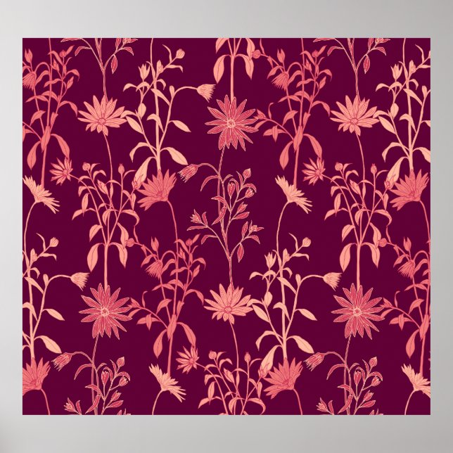 Separate Elements: Floral Vintage Poster (Front)