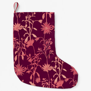 Separate Elements: Floral Vintage Small Christmas Stocking