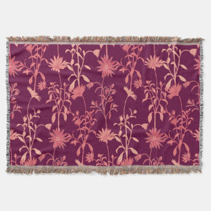 Separate Elements: Floral Vintage Throw Blanket
