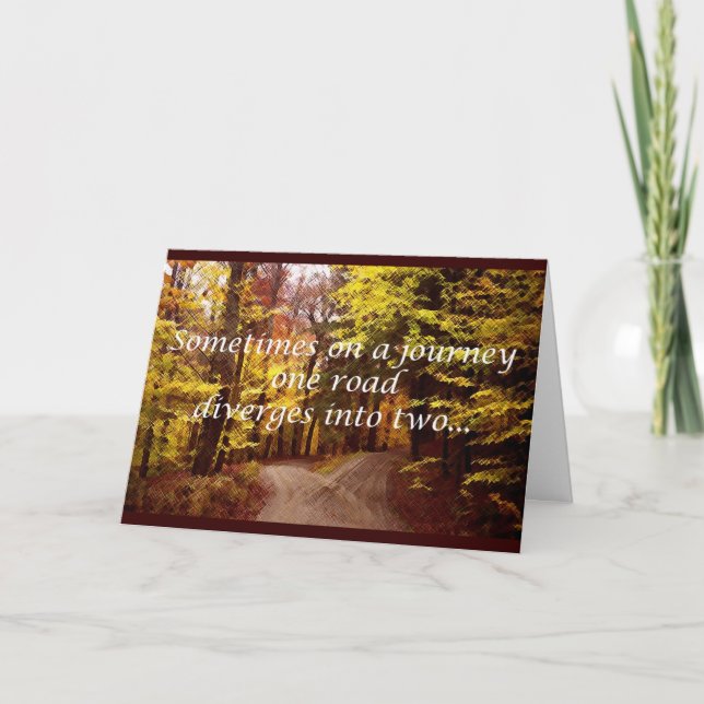 separate roads divorce greeting card (Front)