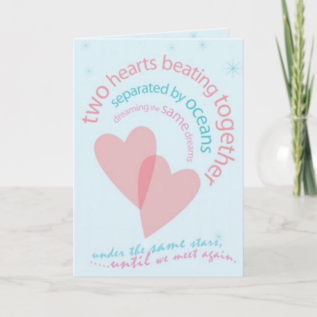 Separated by oceans card (Front)