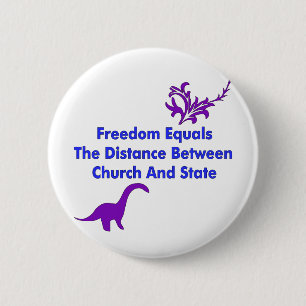 Separation of Church and State 6 Cm Round Badge