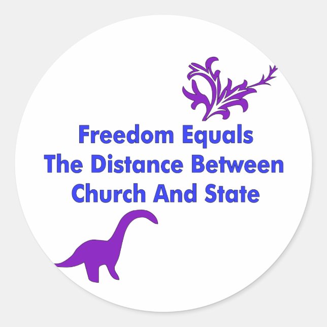 Separation of Church and State Classic Round Sticker (Front)