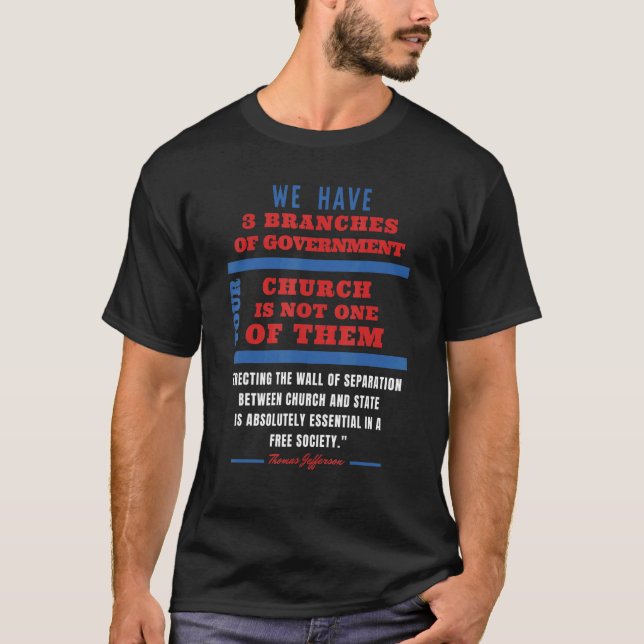 Separation Of Church And State Defend Our Democrac T-Shirt (Front)