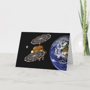 Separation Of Entry Vehicle On A Mars Mission. Card