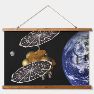 Separation Of Entry Vehicle On A Mars Mission. Hanging Tapestry