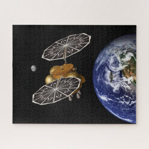 Separation Of Entry Vehicle On A Mars Mission. Jigsaw Puzzle