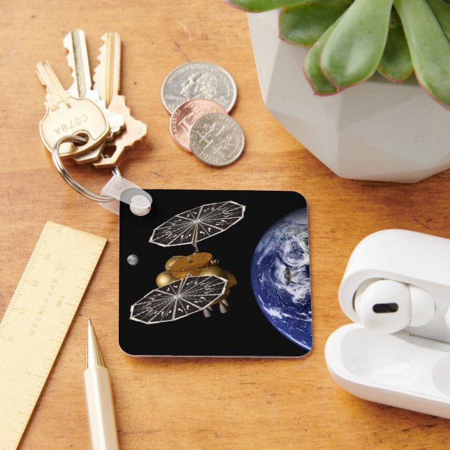 Separation Of Entry Vehicle On A Mars Mission. Key Ring (Desk)