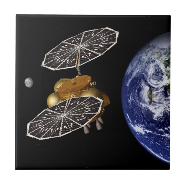 Separation Of Entry Vehicle On A Mars Mission. Tile (Front)