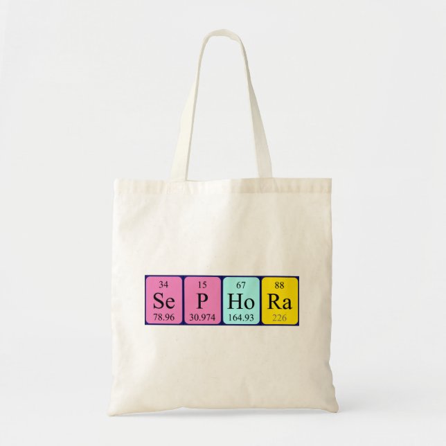 Sephora periodic table name tote bag (Front)
