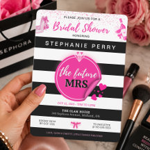 Sephora Theme Bridal Shower  Invitation