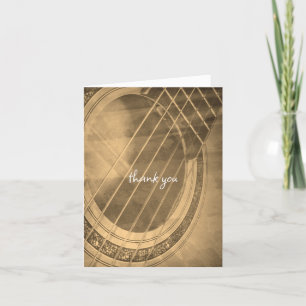 sepia acoustic guitar thank you or any occasion