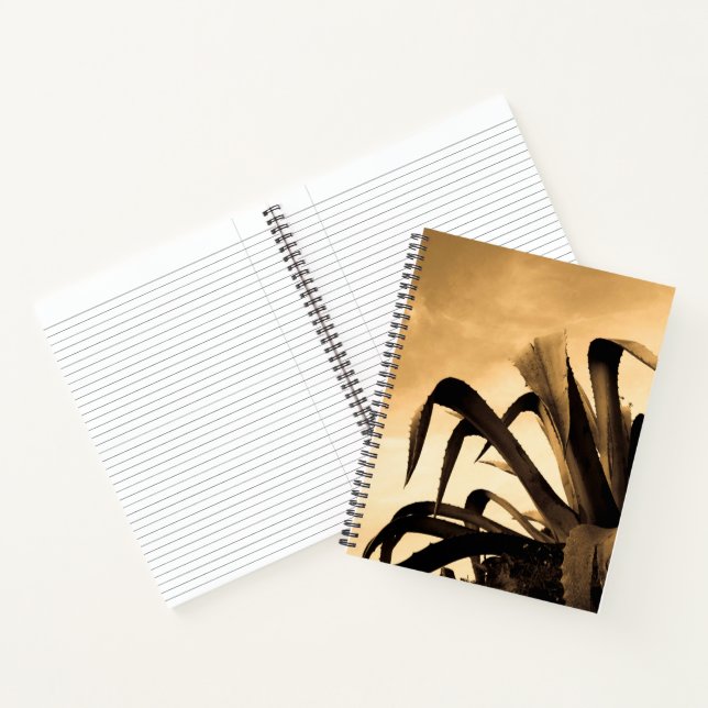 Sepia Aloe Plant  Notebook (Inside)