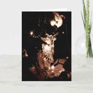 Sepia angel Christmas card