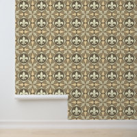 Sepia Art Nouveau French Fleur de Lis