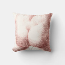 Sepia Artistic Bottom Throw Pillow