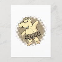 Sepia Ballerina Hippo With Tutu