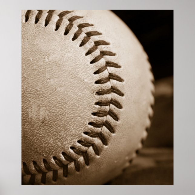 Sepia Baseball Poster (Front)