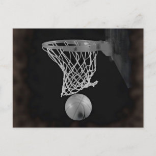 Sepia Basketball Postcard