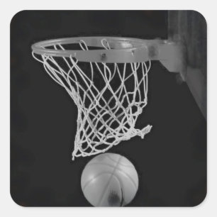 Sepia Basketball Square Sticker