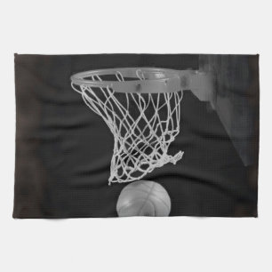 Sepia Basketball Tea Towel