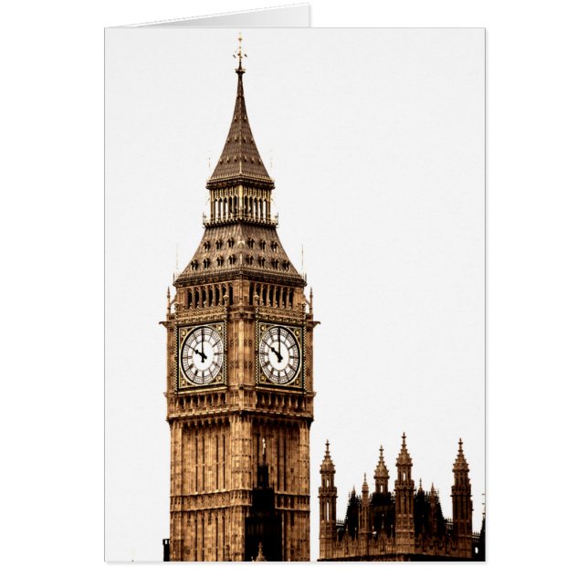Sepia Big Ben Tower (Front)