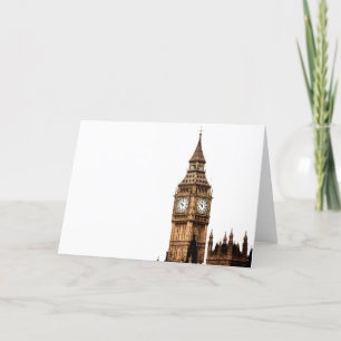 Sepia Big Ben Tower Card