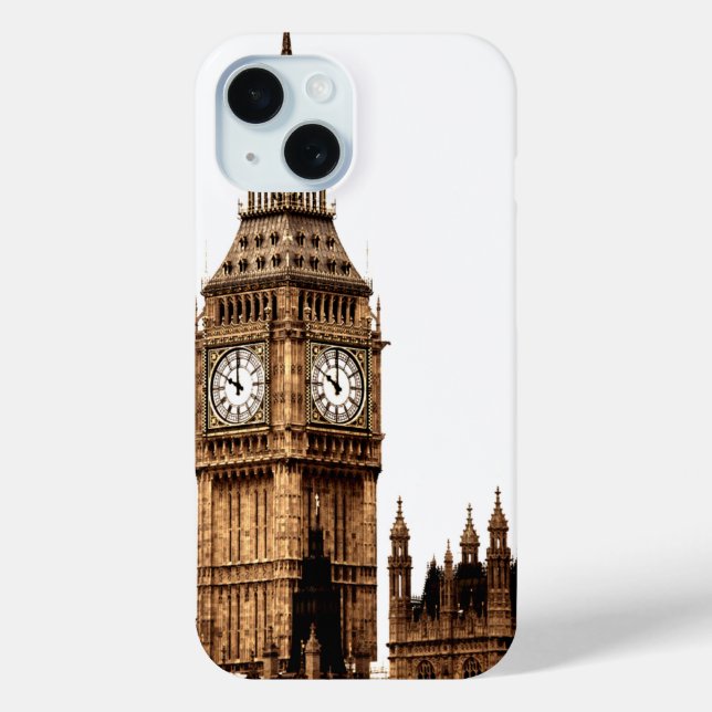 Sepia Big Ben Tower Case-Mate iPhone Case (Back)