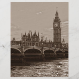 Sepia Big Ben Tower Palace of Westminster