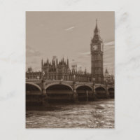Sepia Big Ben Tower Palace of Westminster