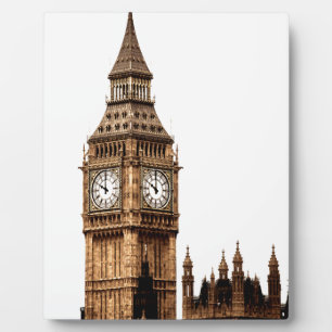 Sepia Big Ben Tower Plaque