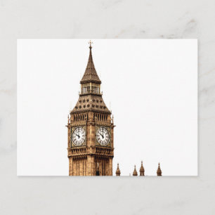 Sepia Big Ben Tower Postcard