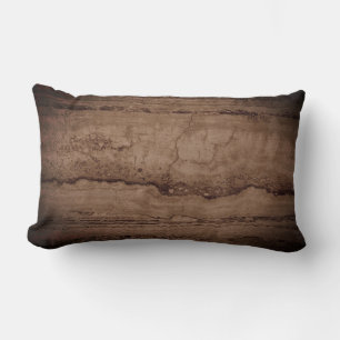 Sepia black brown tan Granite rock stone Lumbar Cushion