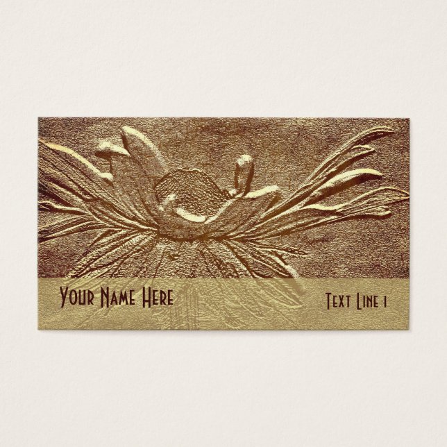 Sepia Brown Daisy Flower Art (Front)