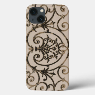 Sepia brown scrollwork pattern Case-Mate iPhone ca iPhone 13 Case
