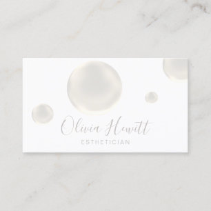 sepia bubbles aesthetician business card