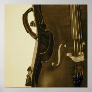 Sepia Cello poster print