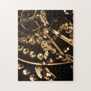 Sepia Chandelier Jigsaw Puzzle