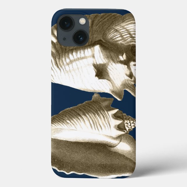 Sepia Conch Seashells Case-Mate iPhone Case (Back)
