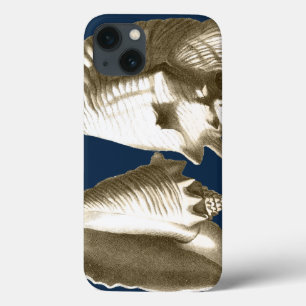 Sepia Conch Seashells iPhone 13 Case