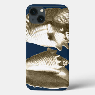 Sepia Conch Seashells iPhone 13 Case