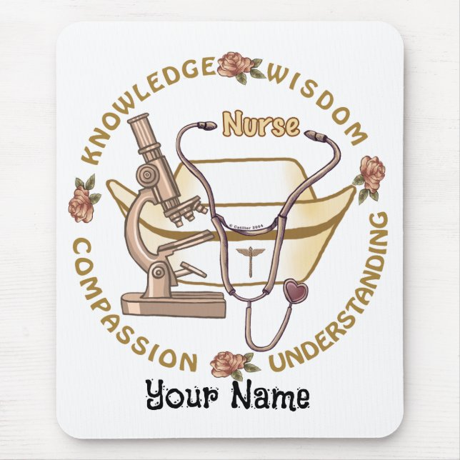 Sepia cool nurse  mouse mat (Front)