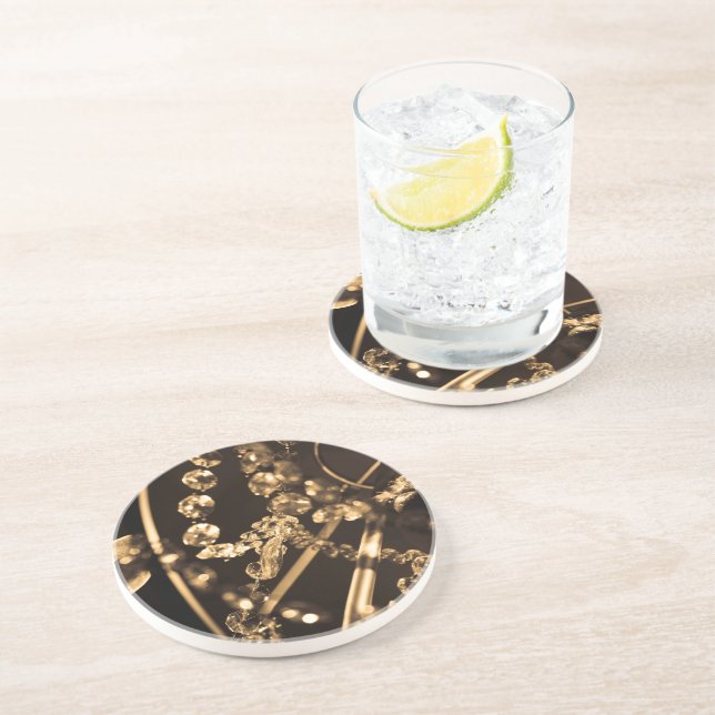 Sepia Crystal Chandelier Coaster (Side)