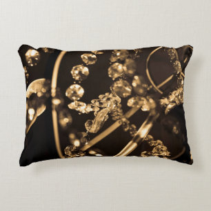 Sepia Crystal Chandelier Decorative Cushion