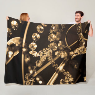 Sepia Crystal Chandelier  Fleece Blanket