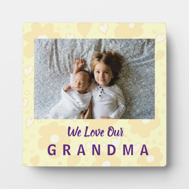 Sepia Daisy Love Grandma Plaque (Front)